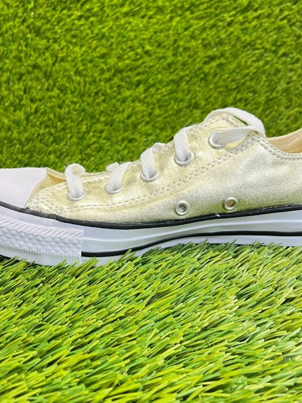 Converse Chuck Taylor All Star Low Womens Size 6 Gold Athletic Shoes Sneakers - Picture 2 of 10